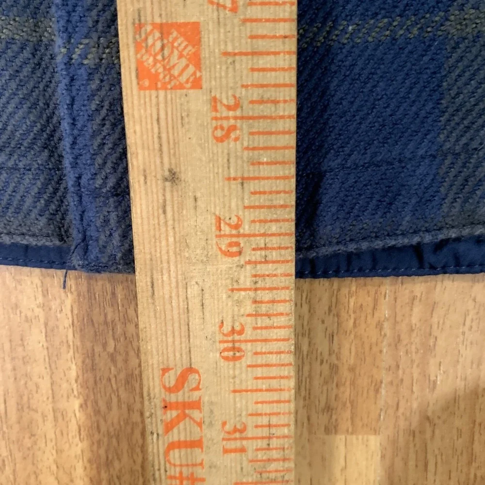 The North Face Shirt Mens Medium Blue Green Flannel Plaid Long Sleeve Button Up